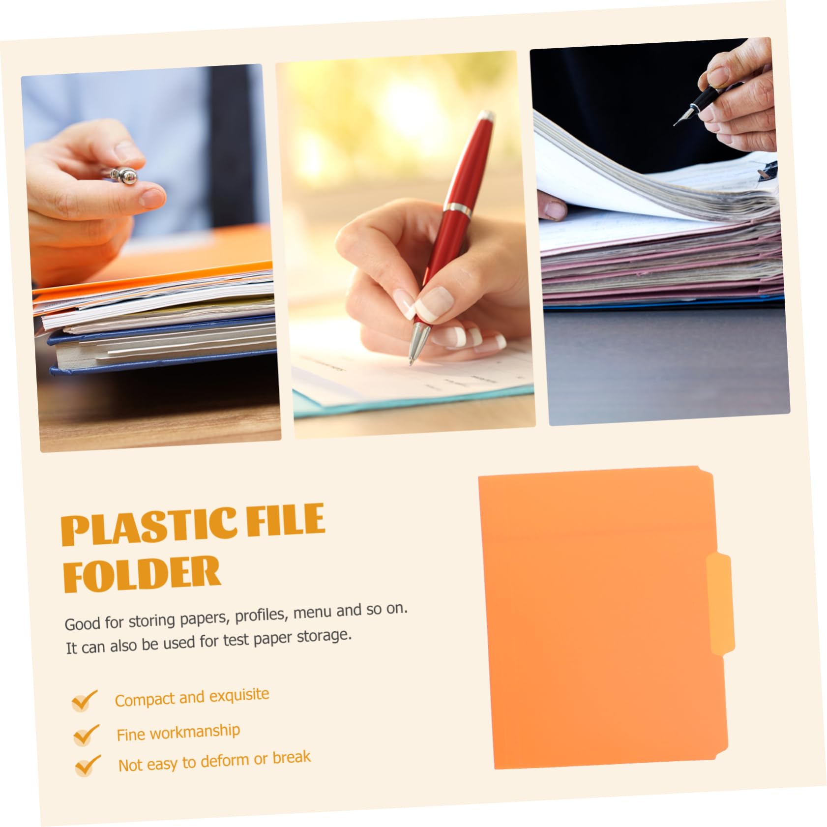 Angoily Organizador De Archivos De Plástico Carpetas Para Oficina Y Escuela Folder Simple Y Práctico Para Y Exámenes 6 Piezas X 4