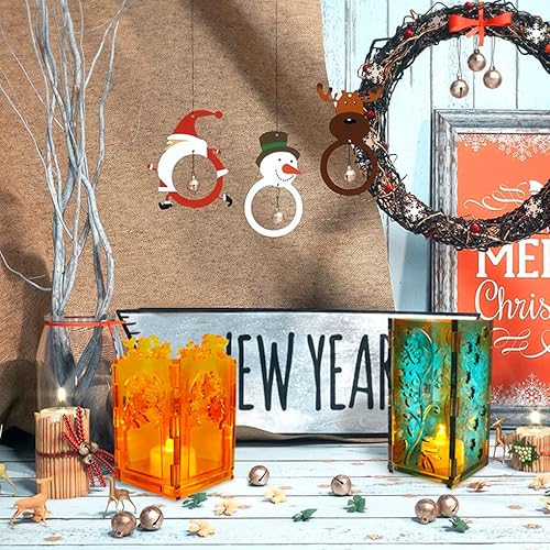 Miniatura 9 de FineInno Molde de resina de farol, soporte hueco para bolígrafo, moldes de silicona para bricolaje, portavelas epoxi, caja de contenedor de joyería,