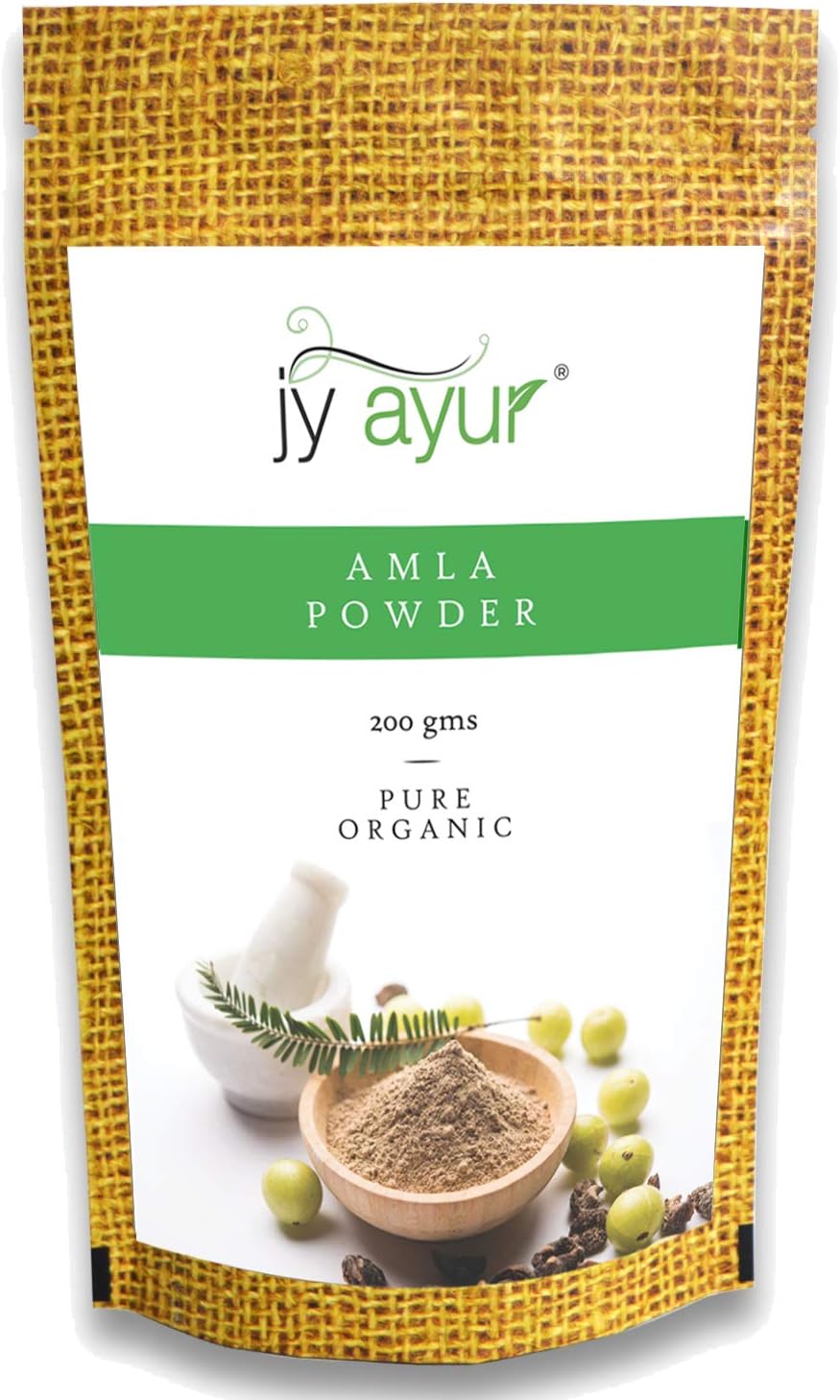 JY Ayur Organic Amla Powder for Hair - 200 Grams