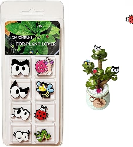 8 plantas vivas de interior, imanes divertidos y bonitos accesorios para plantas, regalos únicos de plantas y trae alegría a mujeres y hombres