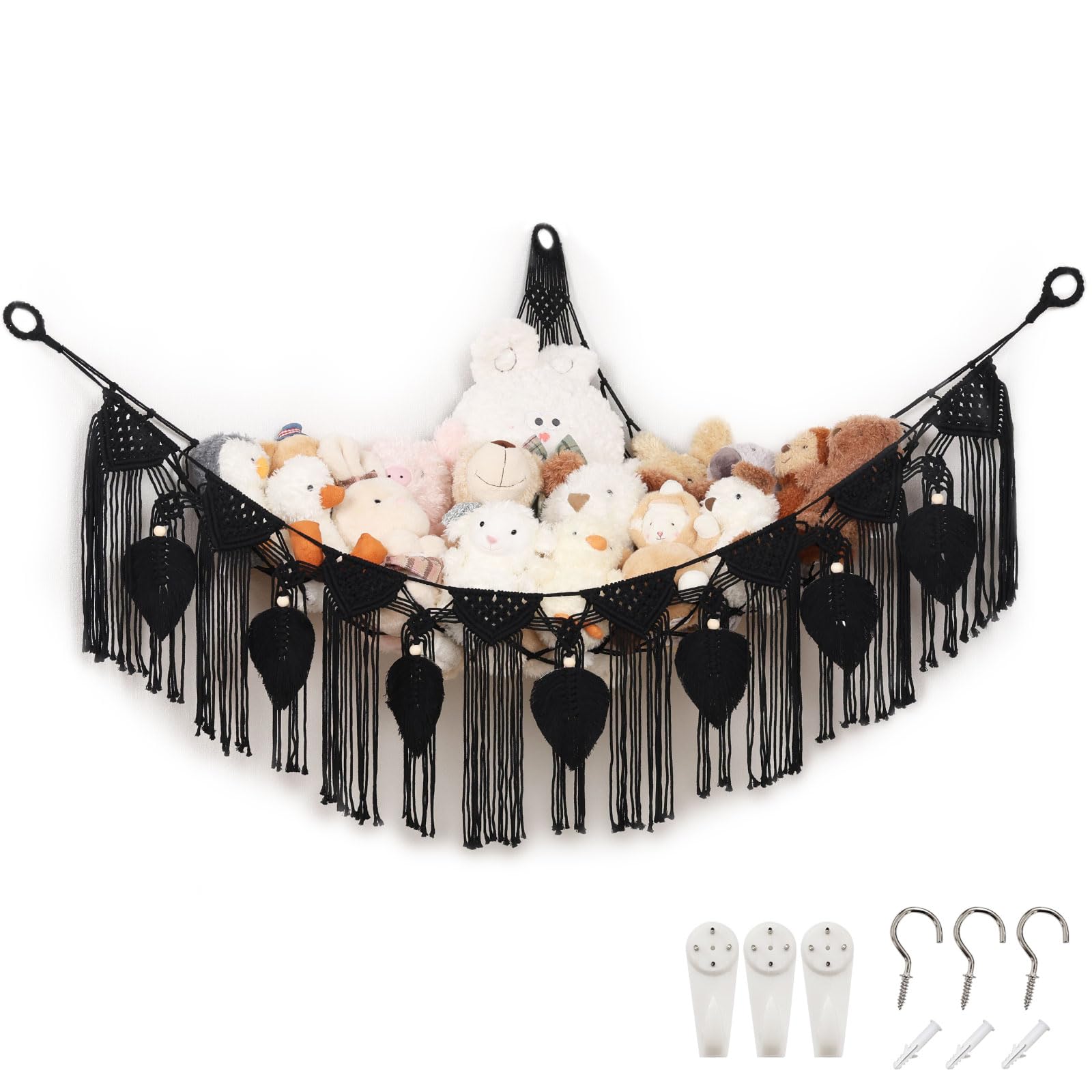 Hamac en peluche noir pour sublimer la décoration de chambre d'enfant