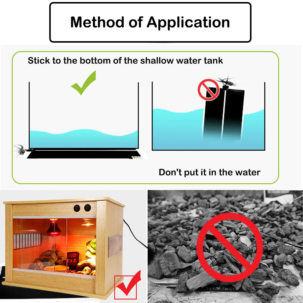 Linifar 2 Pack Reptile Heating Pads, Temperature