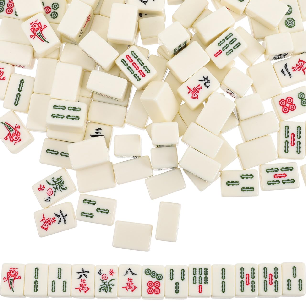 Juego de Mahjong Mini Portátil de Acrílico, Caja