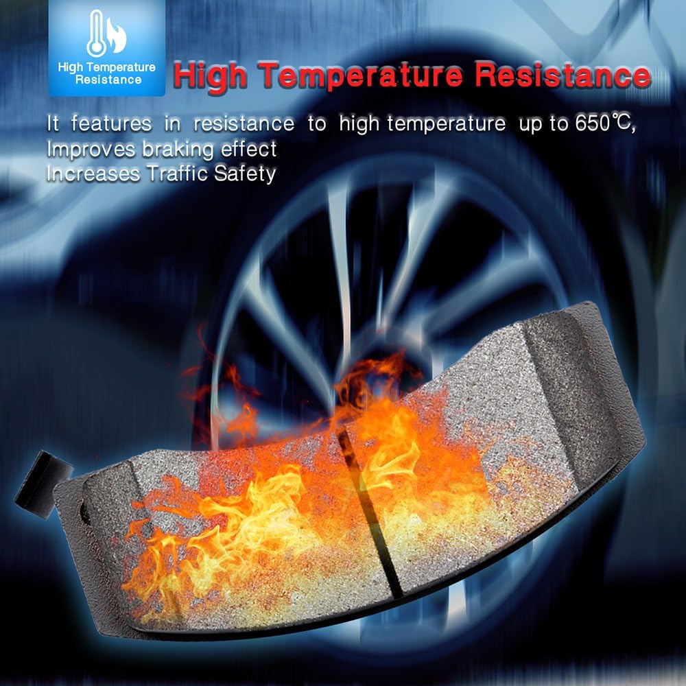 OCPTY Ceramic Brakes Pads, Quick Stop Front Brake Pad fit for 2009-2015 for Hyundai Sonata,2011-2016 for Kia Optima