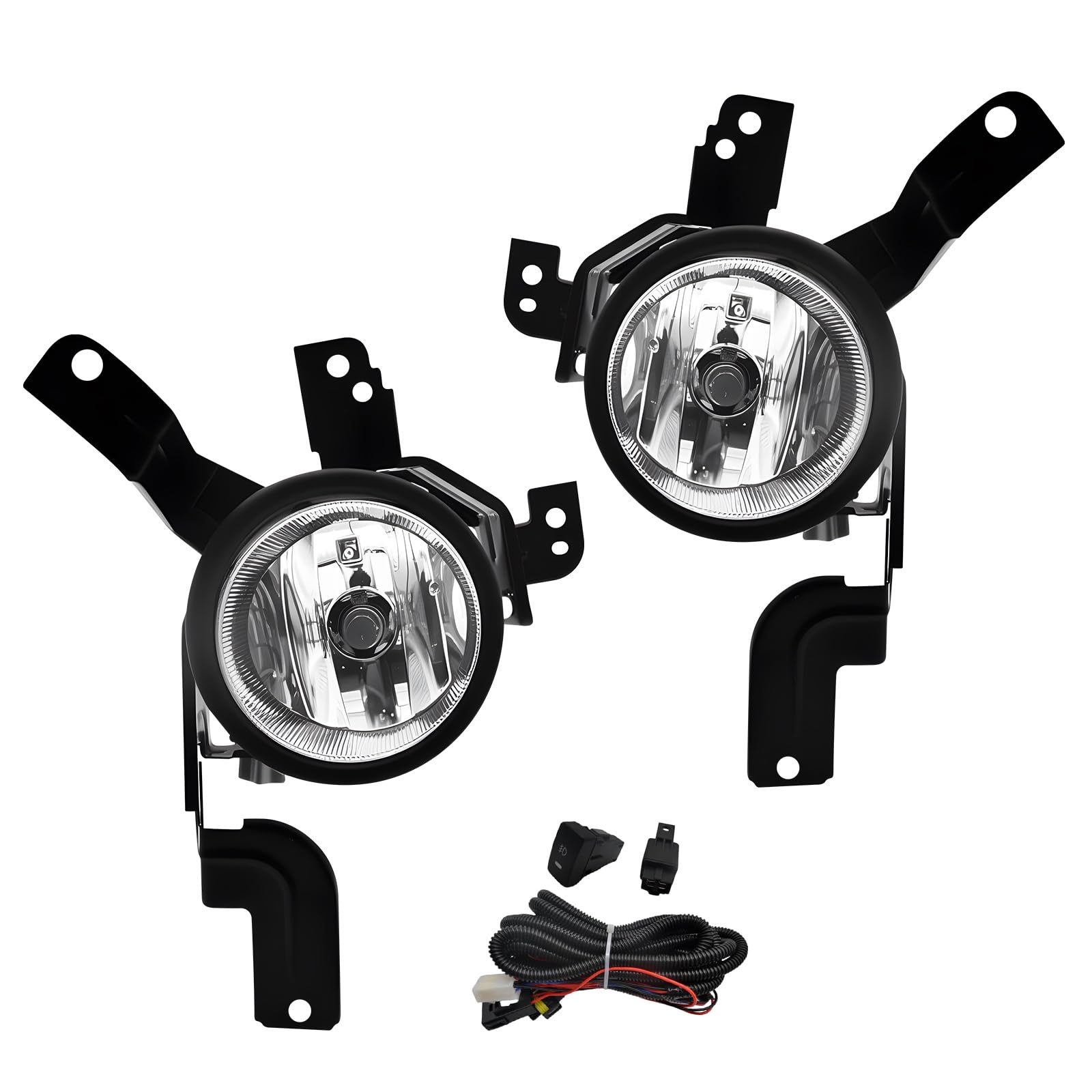 Fog Lights Compatible with 1999-2002 Chevy Silverado 1500 2500/2001 2002 Silverado 1500HD 2500HD 3500/2000-2006 Tahoe Suburban 1500 2500(Clear Lens) — view 57