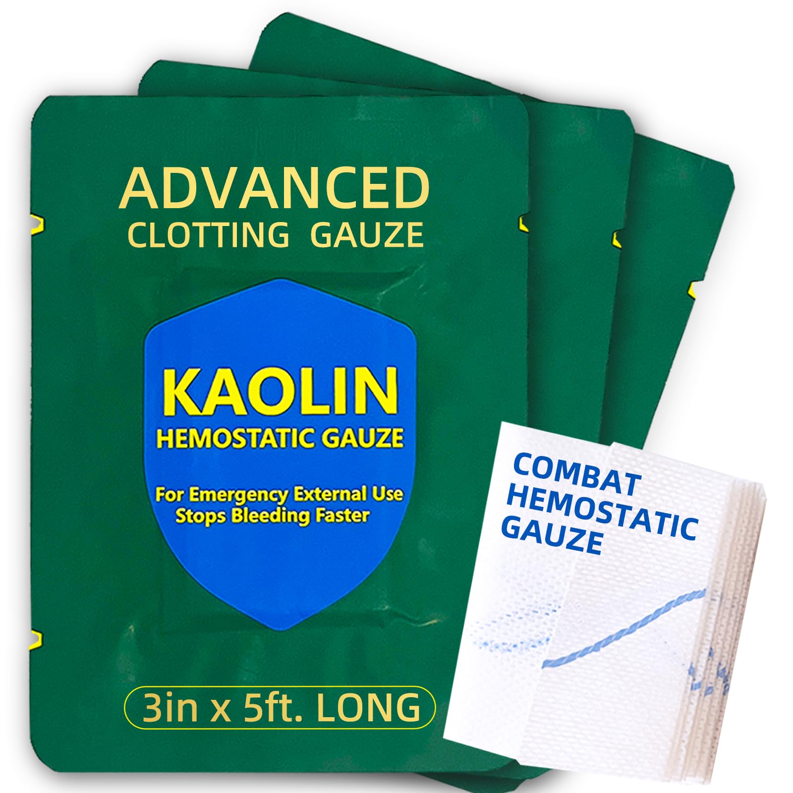 Quick Clot Kaolin Hemostatic Gauze – First Aid Supplies for Fast Bleed Stop — Amazon image 10