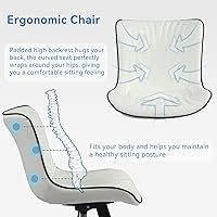 Vista 98 de YOUNIKE Silla de oficina, silla de escritorio sin brazos con ruedas, sillas giratorias ajustables para computadora de oficina en casa, silla