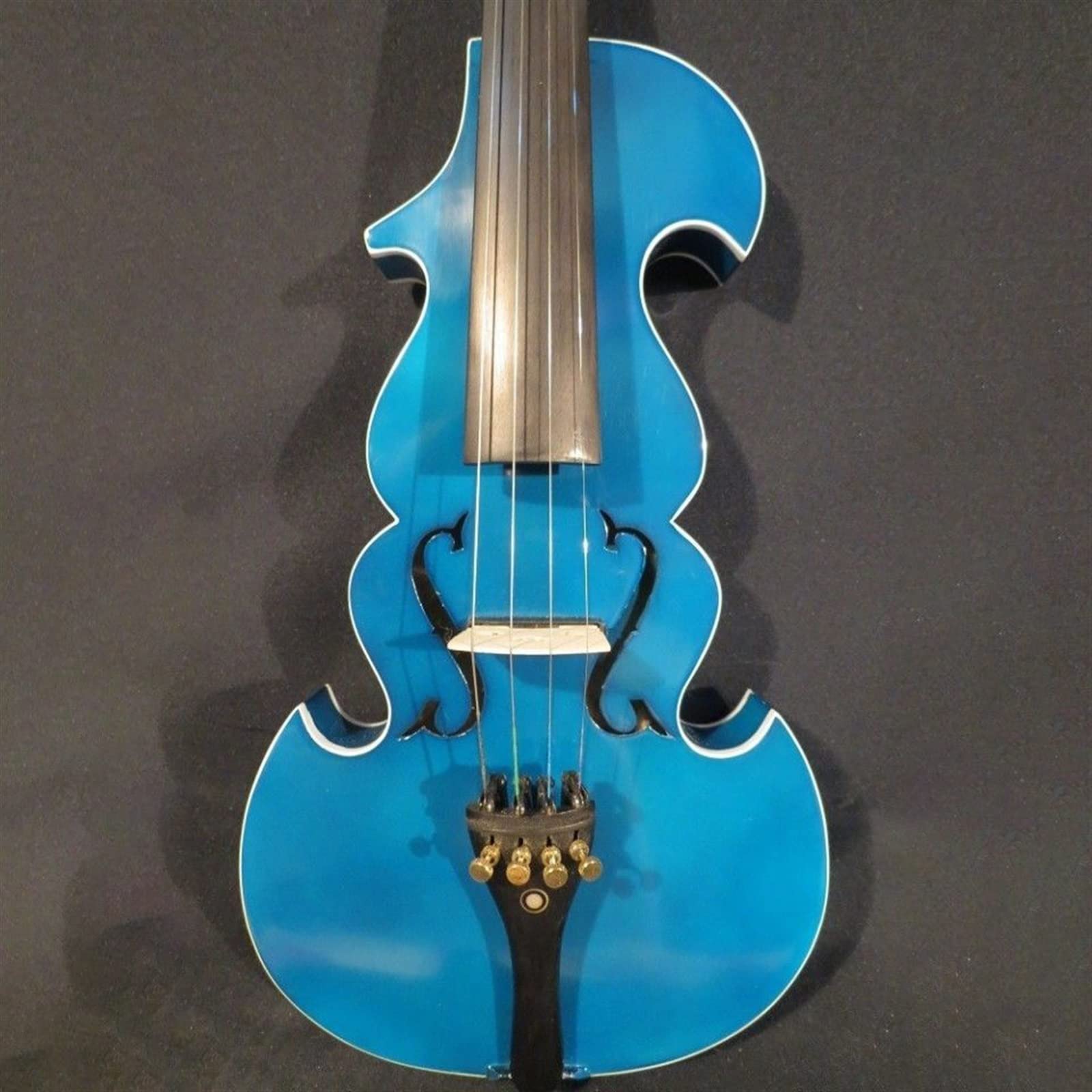 Strumento Musicale per Violino Acustico Elettrico 4/4 Fatto A Mano in Legno Massello Blu Top in Abete Fondo in Acero Violini per Studenti