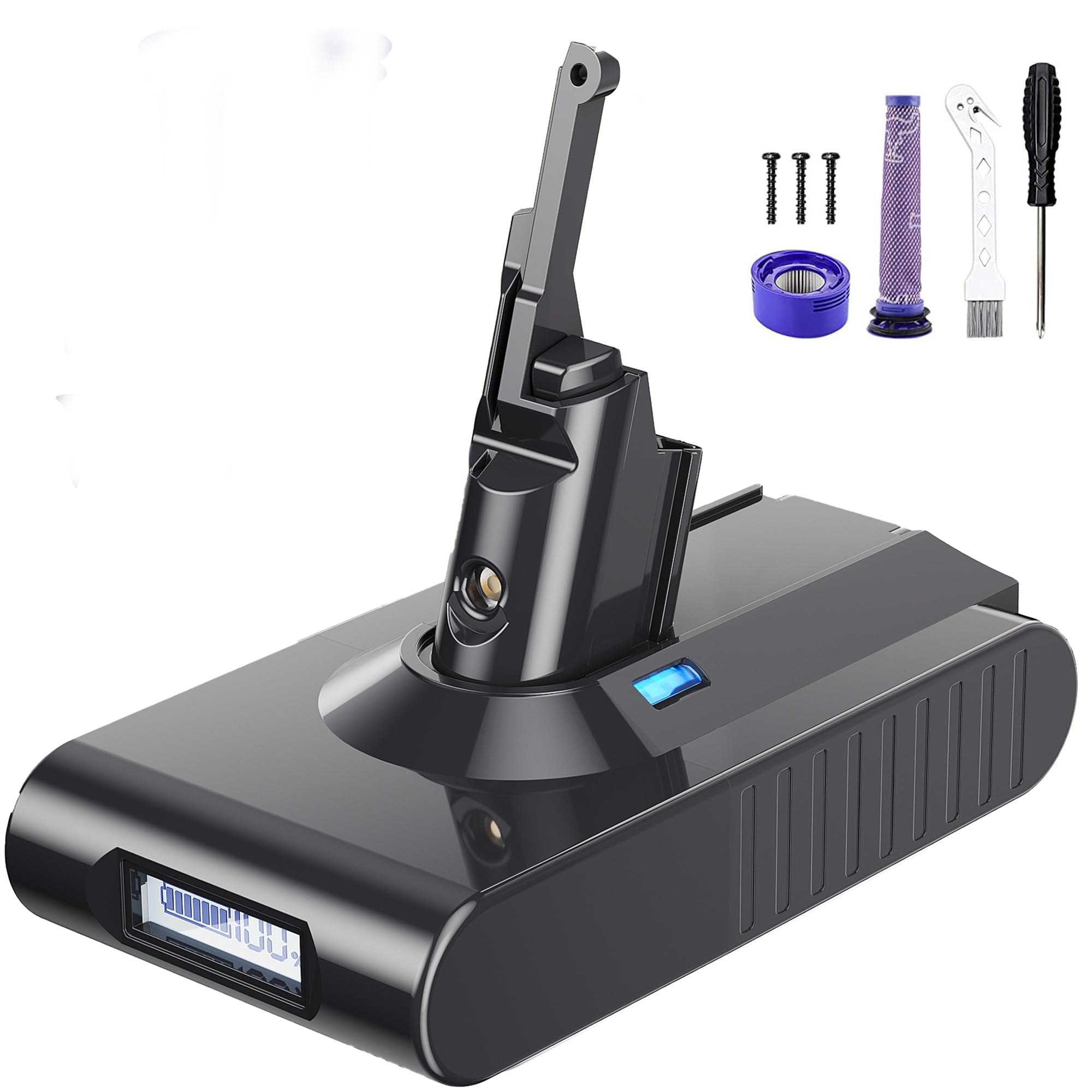 8000mAh/8.0Ah Ersatzakku für Dyson V8 Akku Li-Ionen Batterie für Dyson V8 Animal Absolute Fluffy Motorhead Vakuum Handstaubsauger