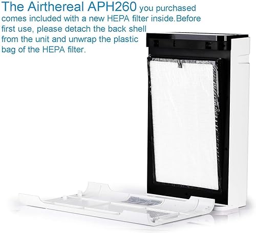Miniatura 4 de Airthereal Filtro HEPA de repuesto para purificador de aire Pure Morning APH260 (paquete de 1)