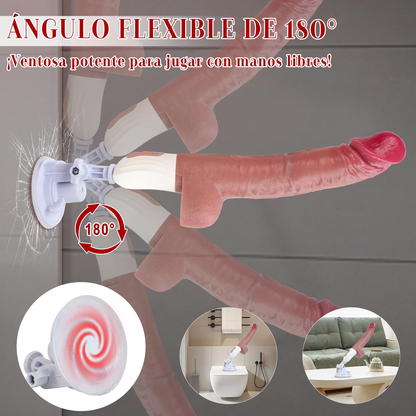 Dildo Vibradorador Mujer Juguetes Eróticos - Sex Machine Juguetes Sexuales Anales Consoladores para Mujer con Vibración, Eempuje y Balanceo, Dildo Anal Juguetes Eróticos para Pareja Sexuales Adultos
