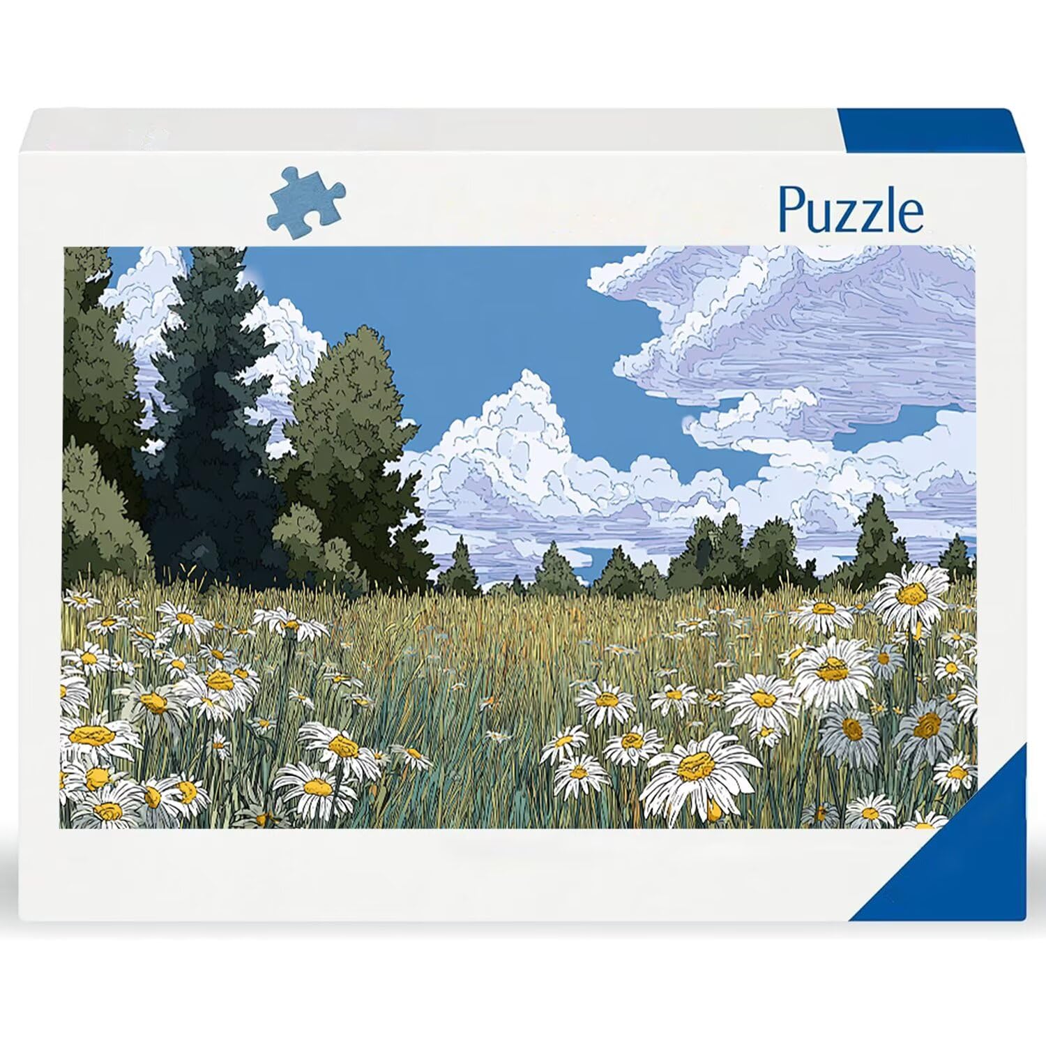 Puzzle para Adultos 1692 Piezas, Margaritas de Flores Puzzle, Difícil, Desafiante, Rompecabezas Encajan Perfectamente, Letras en la Parte Posterior, Regalo para Personas Mayores (179x31cm) v-412