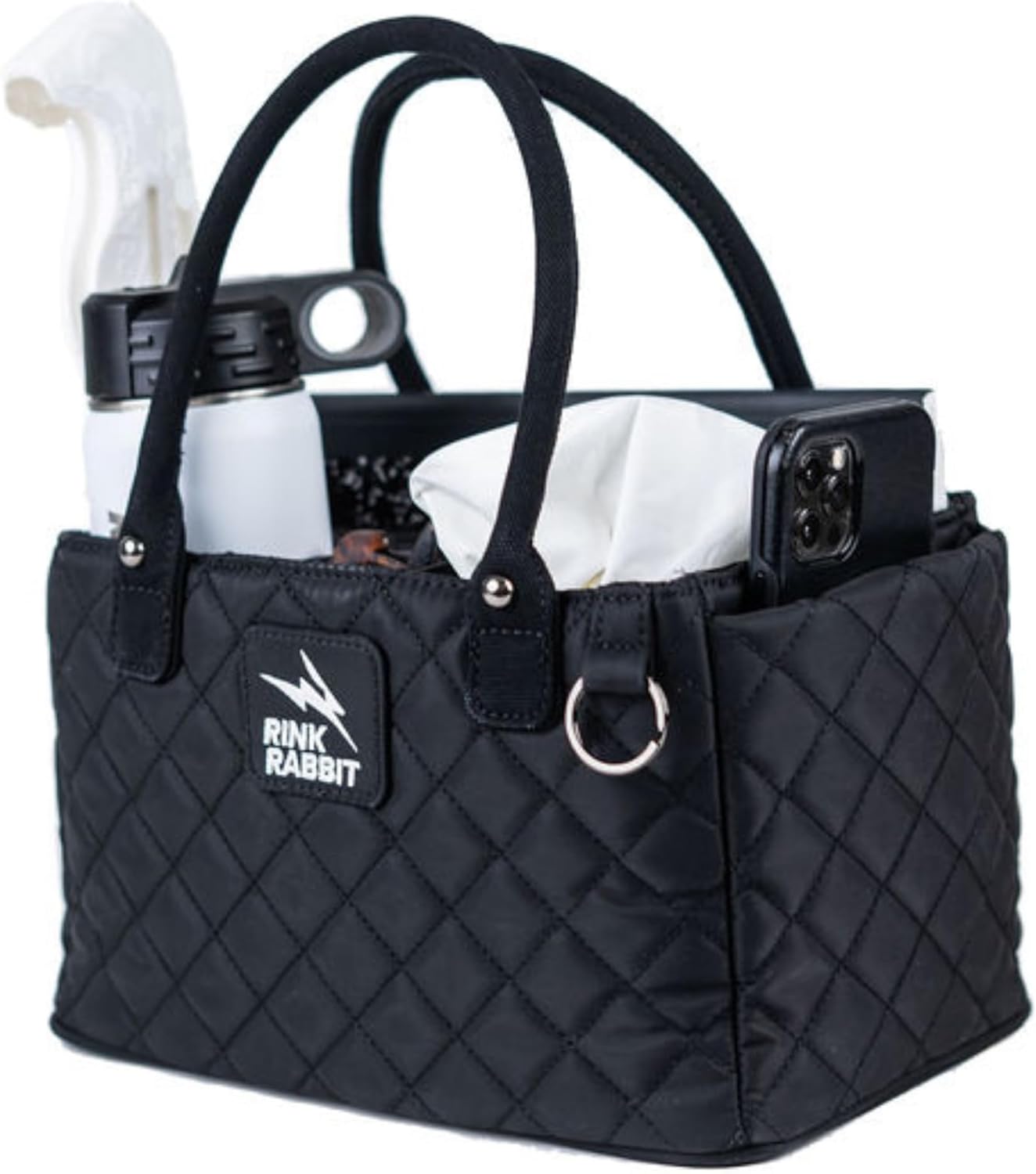 Figure Skating Practice Tote - Rink Tote for Ice Skating Practice - Holds Tissues, Water Bottle, Notepad, etc.