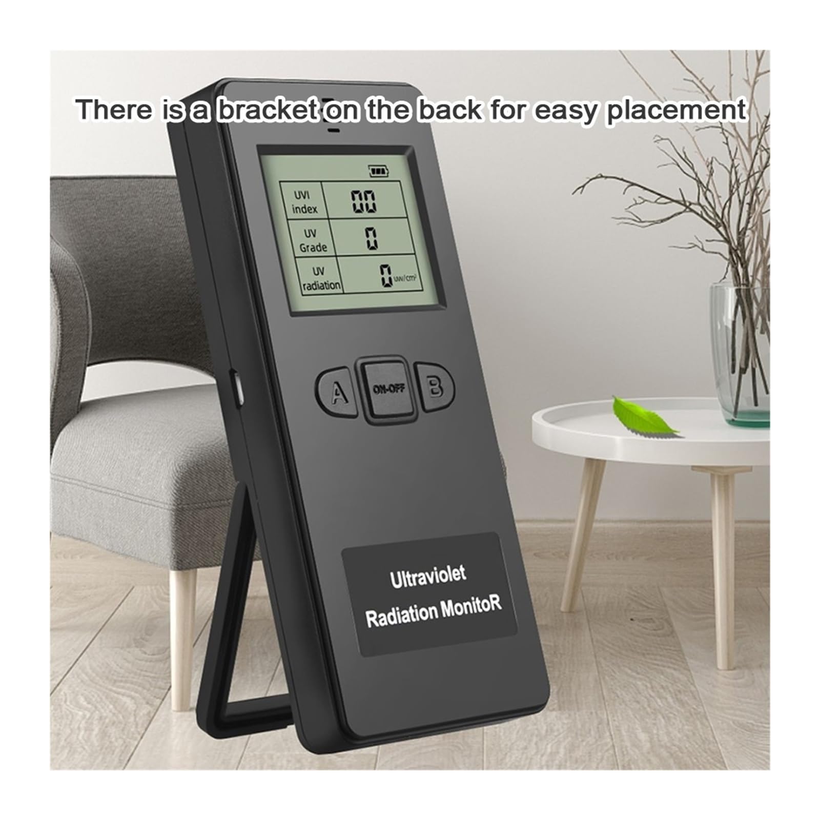 Belichtungsmesser, Tragbarer digitaler UV-Strahlungsdetektor KF-90 UV-Ultraviolett-UVI-Messgerät Gesundheitseinheit Tester Protecter Nukleares Strahlungsmessgerät