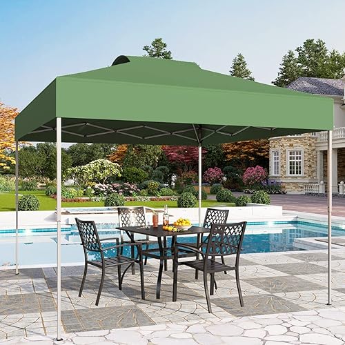 Miniatura 9 de Tienda de campaña portátil de PHI VILLA de 10 x 10 pies para eventos o fiestas, 100 pies cuadrados de sombra -