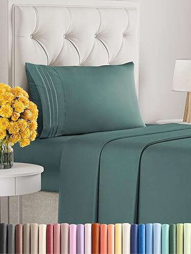 Vista 1340 de Juego de sábanas de 4 piezas tamaño king, extrasuaves, transpirables y refrescantes con esquinas profundas, sábanas de fácil ajuste y sin arrugas