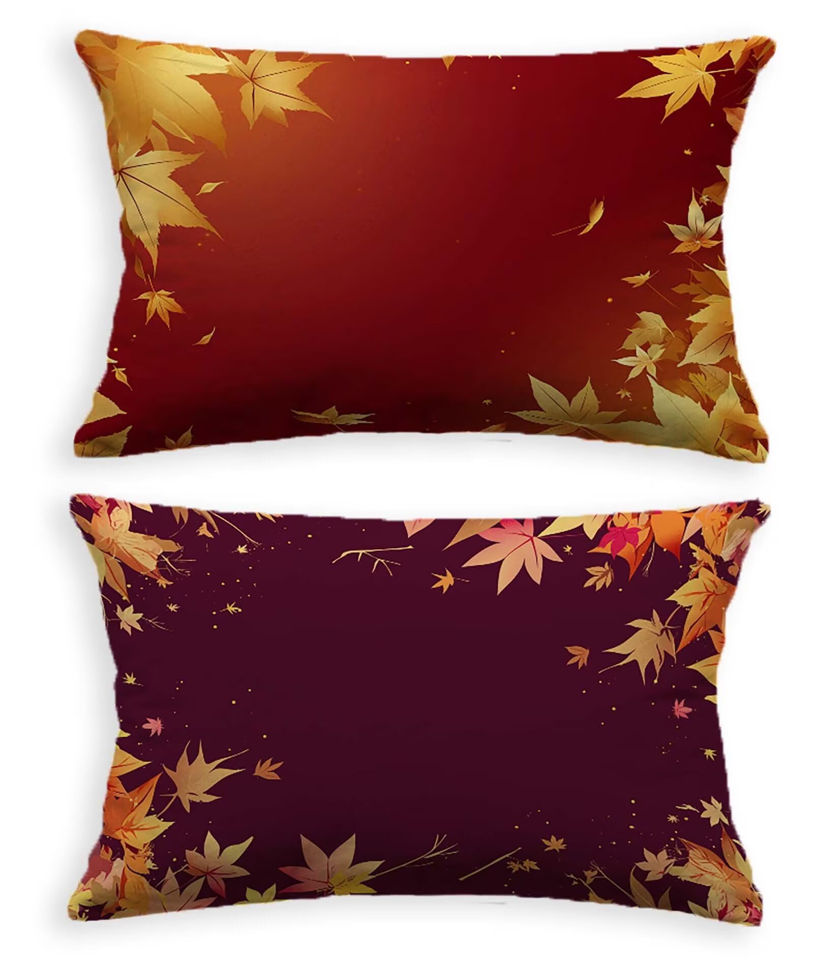 Housse de coussin bordeaux 80x100 cm en velours lot de 2