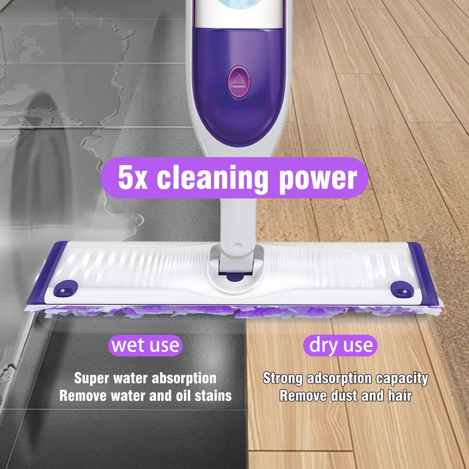 20 almohadillas desechables para fregona Swiffer PowerMop para limpieza de suelos multisuperficie