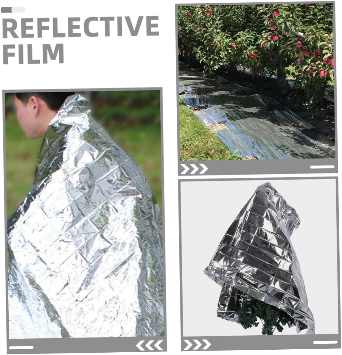 Reflective Garden Film for Plants Multi Purpose Insulation Sheet for Greenhouses Emergency Use Enhances Plant Growth Temperature Stability Reusable Outdoor Film