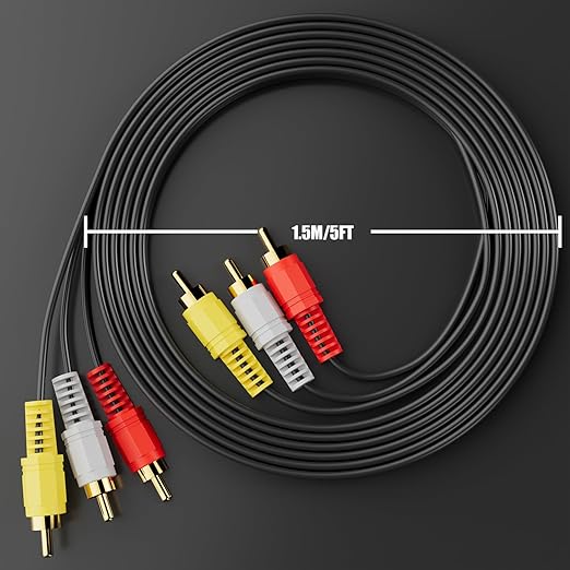 Cable RCA Audio Video 3RCA 24K Oro 1.5m Eanetf miniatura 2