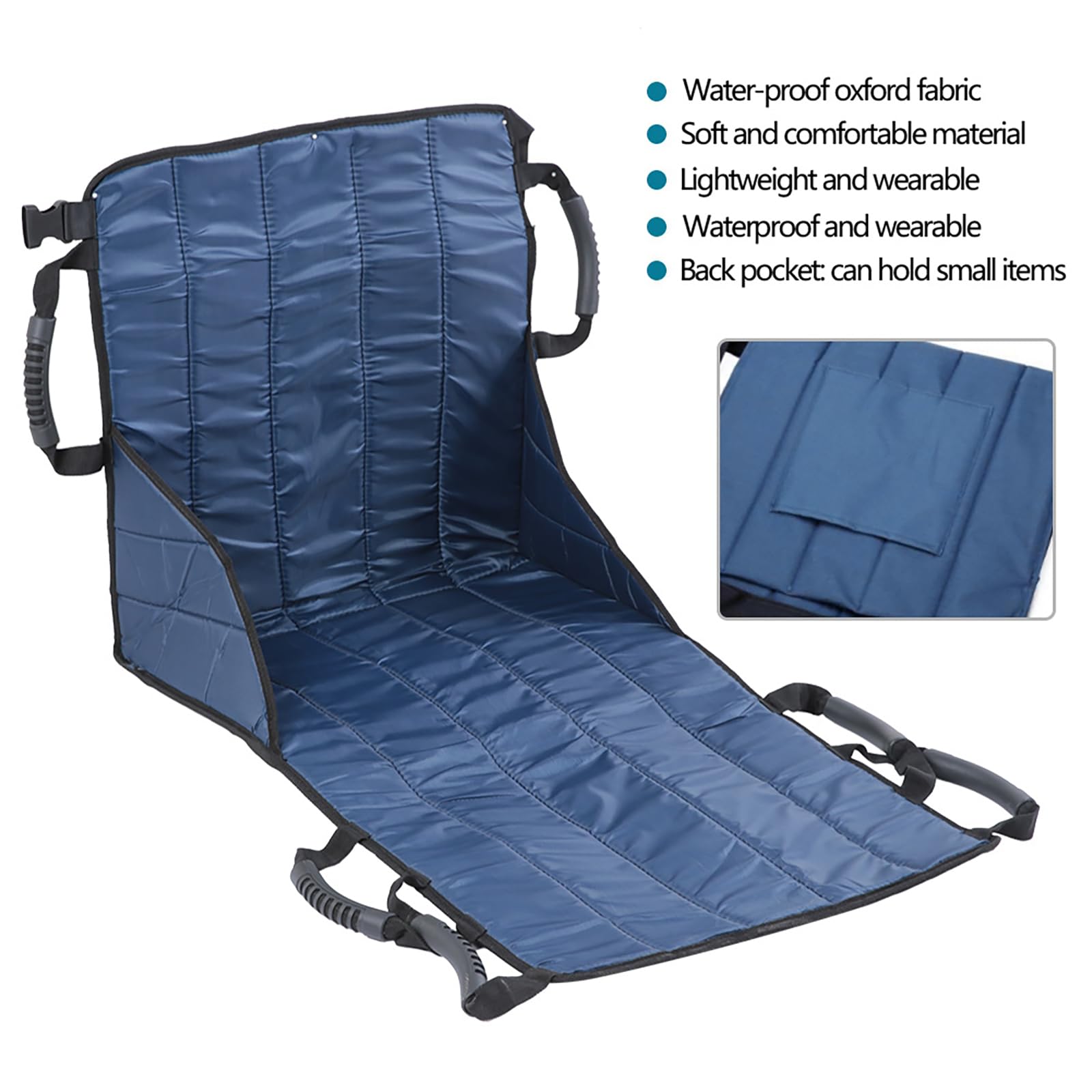 Almohadilla de Transferencia para Silla de Ruedas para Silla de Ruedas, cinturón de Transporte, Movilidad de Emergencia, Correa de Transporte para sillón, Personas discapacitadas, Paciente