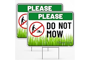 Do Not Mow Sign for Yard