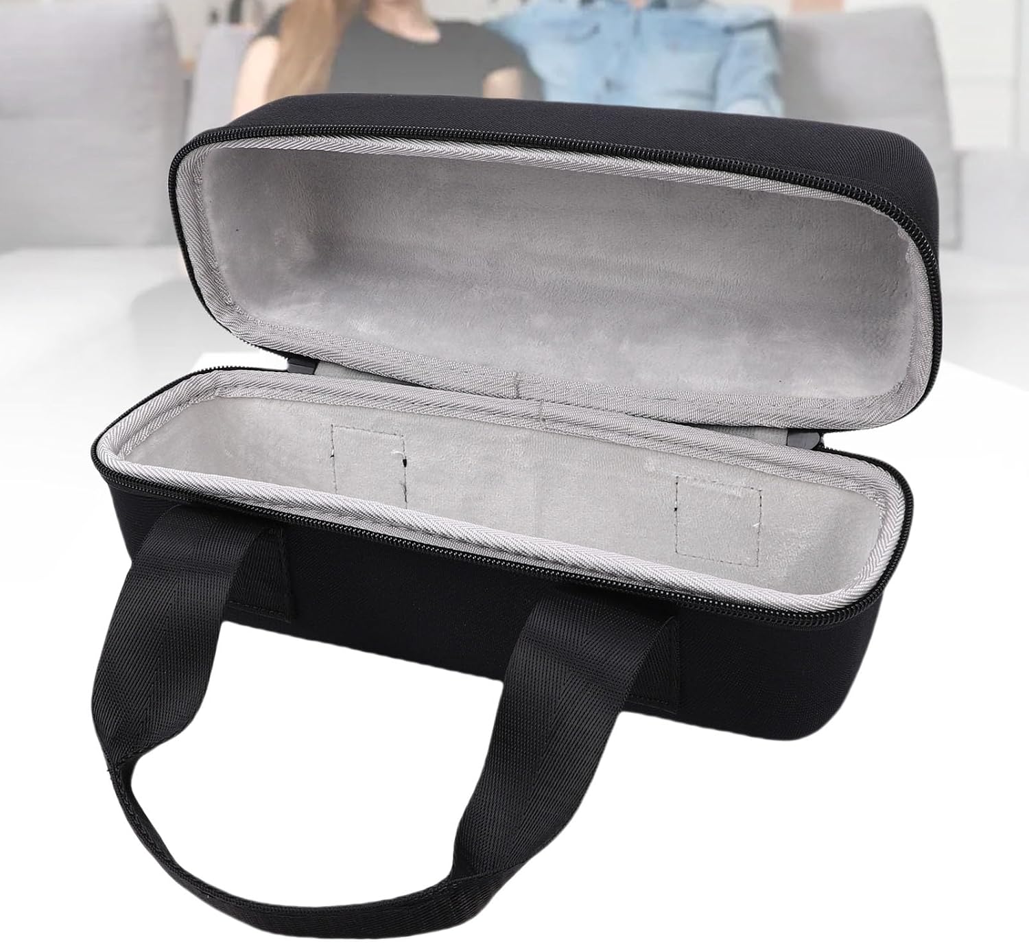 Hard Travel Case for Speaker, Waterproof EVA Protective Carrying Case with Comfortable Handle, Storage Bag for Speaker and Accessories