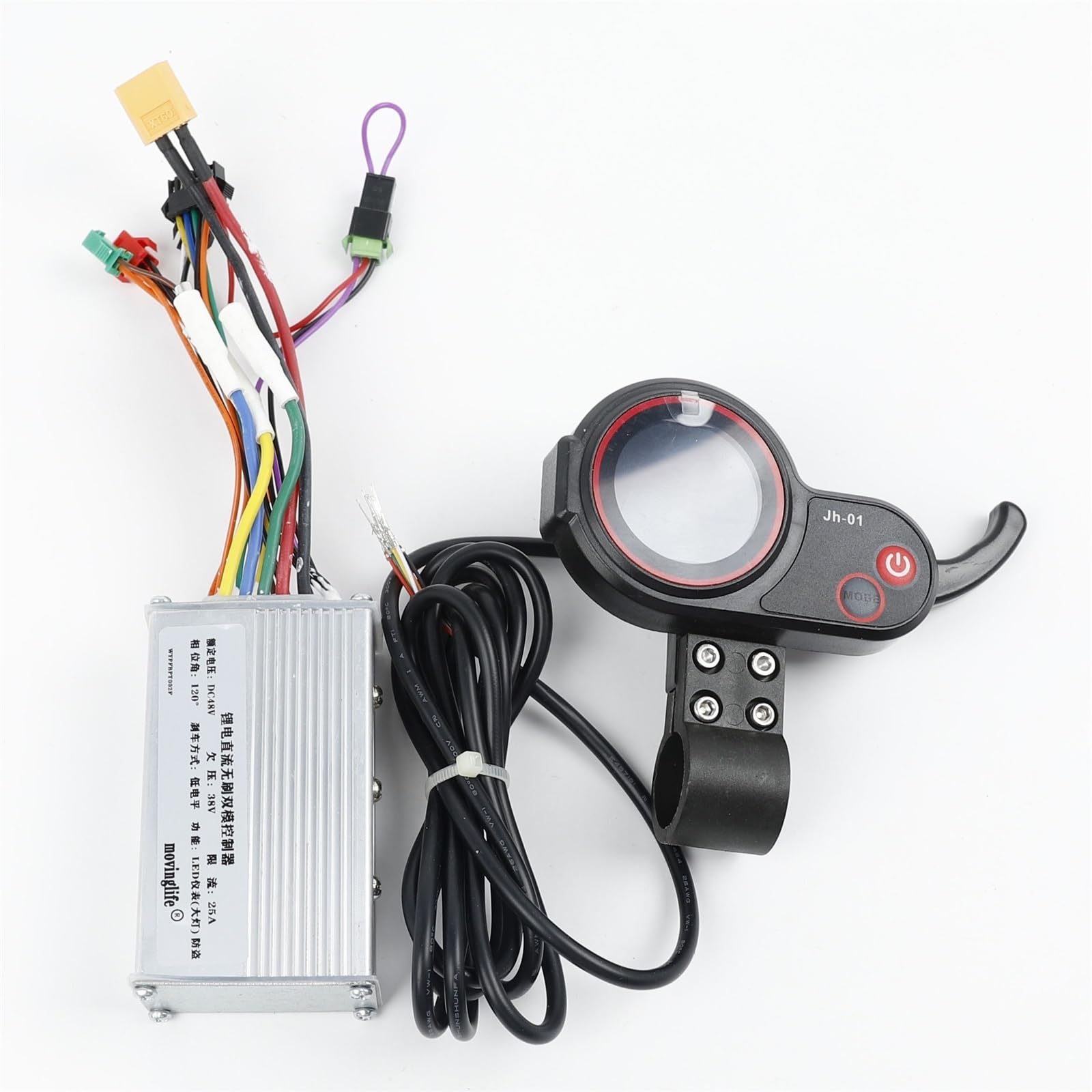 Contrôleur de moteur for Scooter électrique 36V/48V JH-01, 10 pouces, contrôleur de moteur sans balais Intelligent, affichage des instruments sans Hall Affichage du compteur de vitesse du scoo