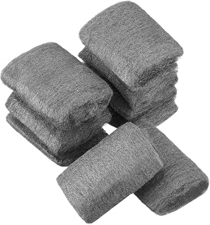 Healvian 27pcs Brush Cleaning Mat Stainless Steel Scrubber Car Cleaning Brush Sos Pads 0000 Steel Wool Steel Wool Soap Pads Portable Cleaning Brush Kitchen Brush Kitchen Accessories Polish