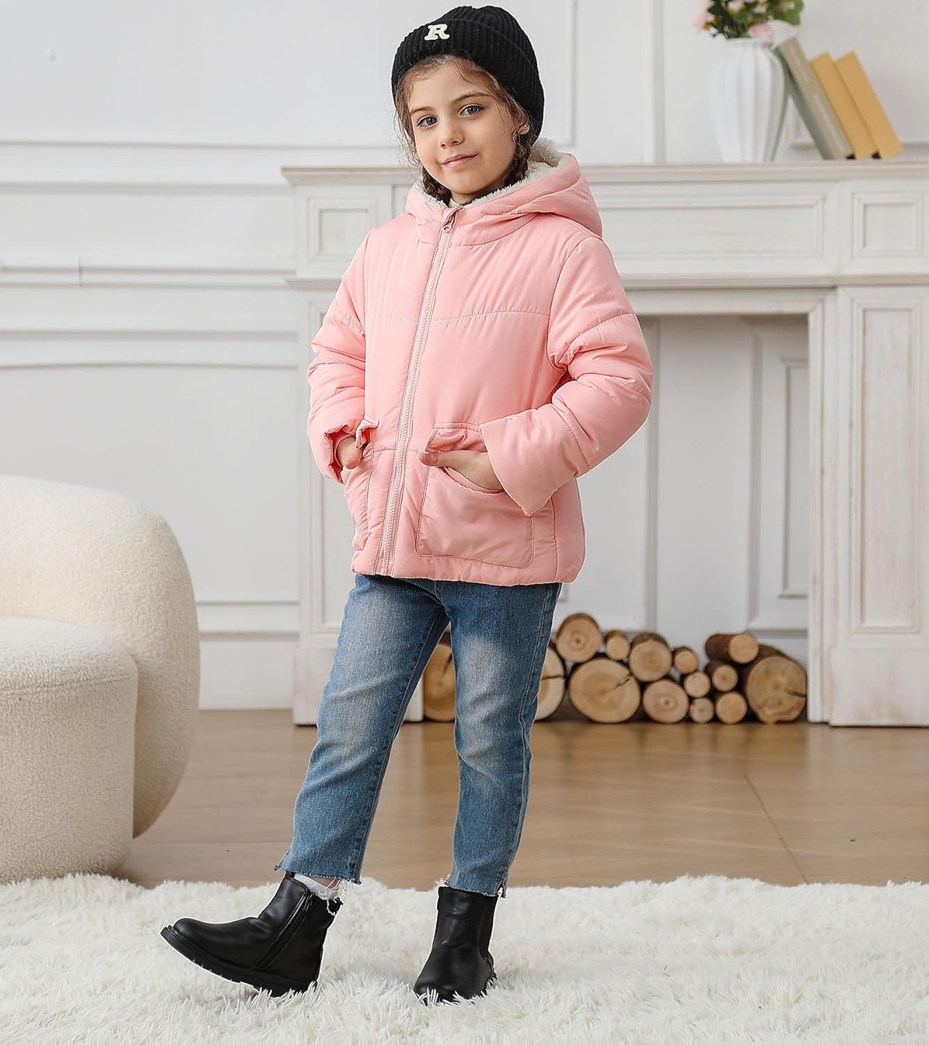 UNICOMIDEA Girls' Puffer Coats Warm Hooded Jacket 4-12 Years Girls Winter Outerwear - Image 6