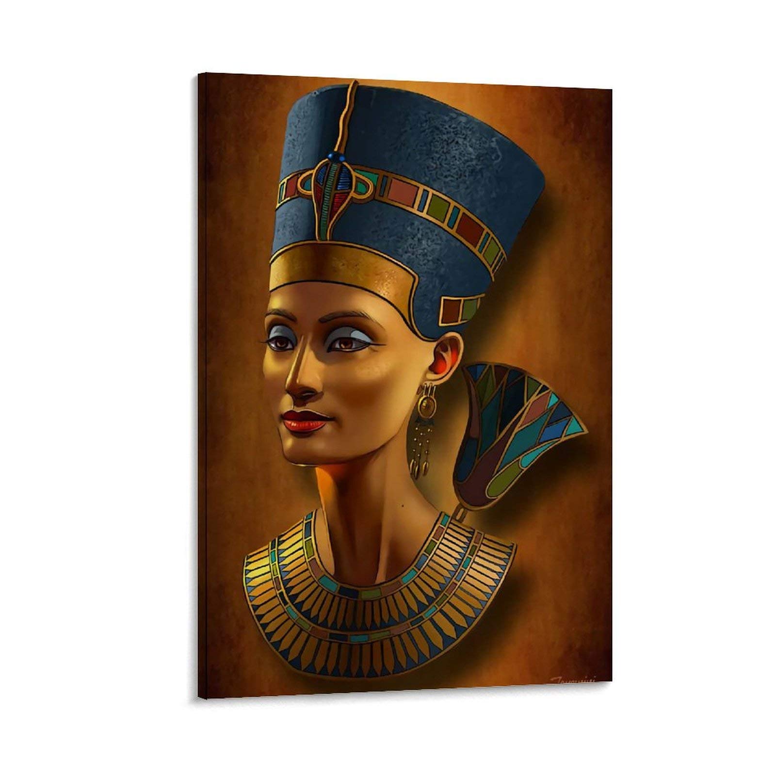 Nefertiti Art Poster décoratif sur toile pour salon, chambre à coucher, 50 x 75 cm