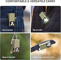 Vista 8 de OLIGHT Oclip Ultra EDC - Linterna con clip EDC, 530 lúmenes recargable con carga tipo C, combina luz de inundación, foco y UV, luces magnéticas