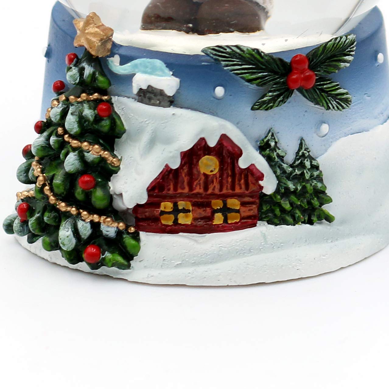 Palla Di Neve Natalizia Con Angelo Dekohelden24 - Base Bianco Oro, 4.5x4.5x6.5cm, Decorazione Natalizia - Foto 9