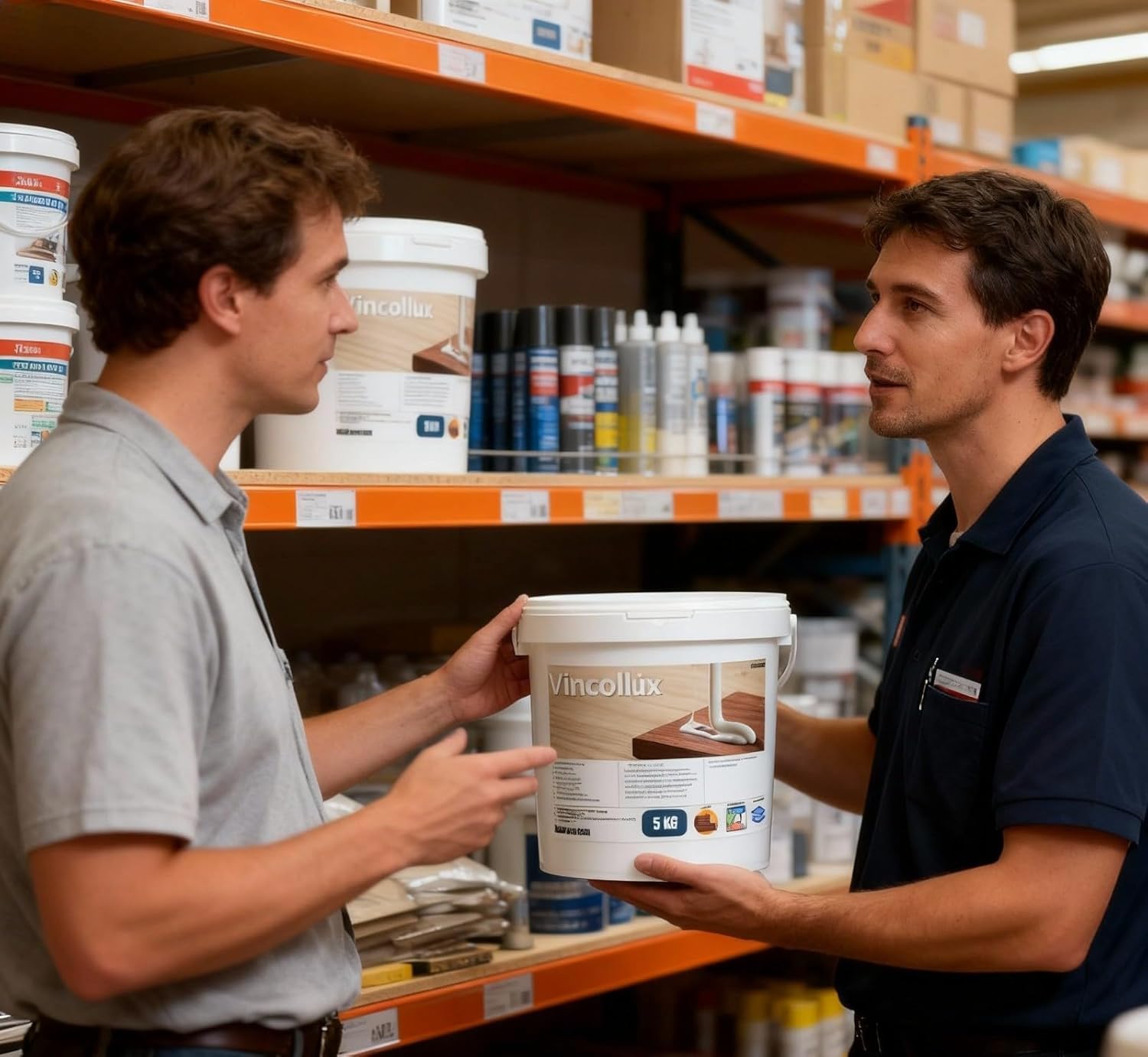 VINCOLLIX Colle professionnelle en bois – Adhésif structurel extra solide | Imperméable et résistant à l'humidité | Pour professionnels et bricolage | 5 kg – Fixation définitive