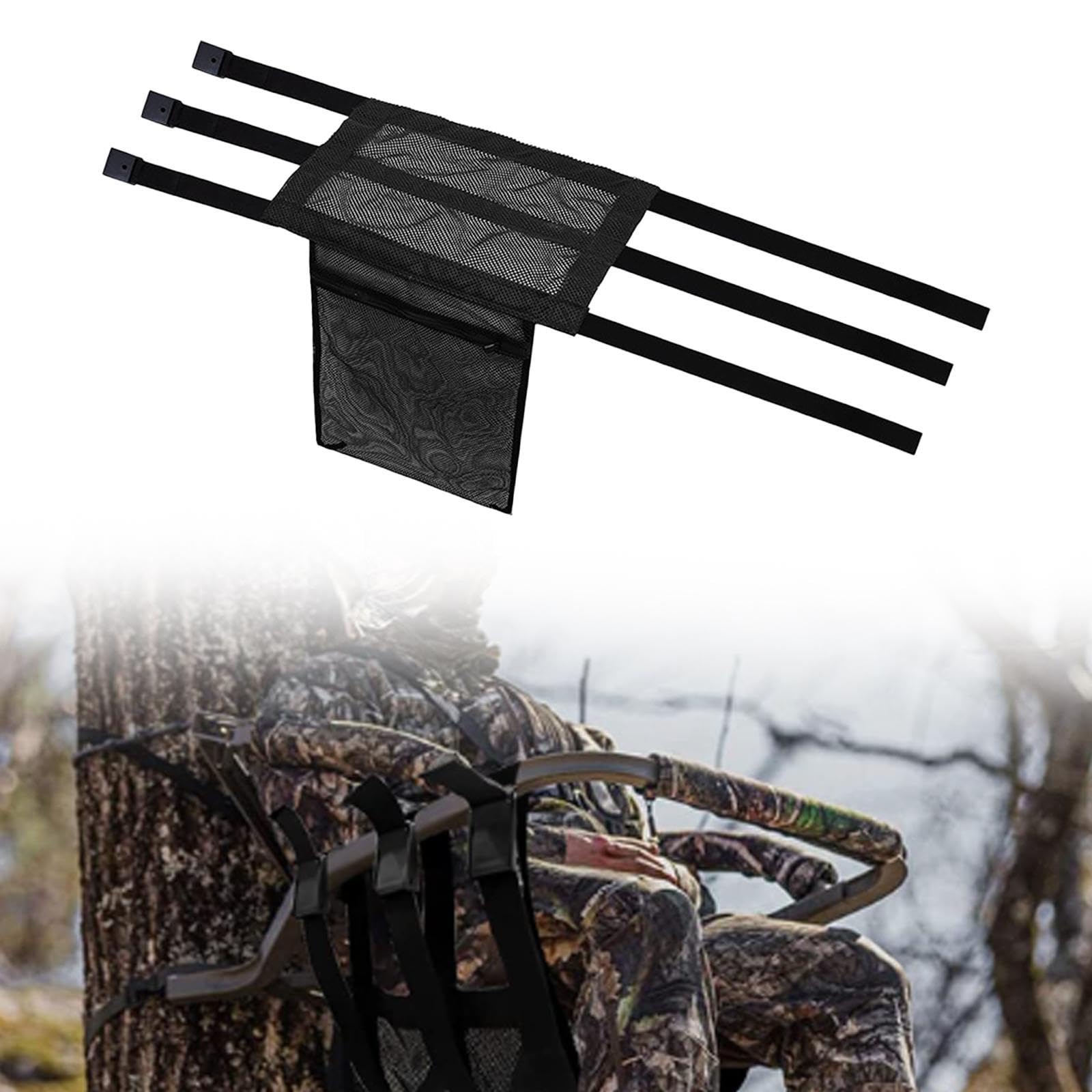 RNXRZANK Adjustable Tree Stand Seat Replacement with Storage Bag for Climbing Accessories, Black