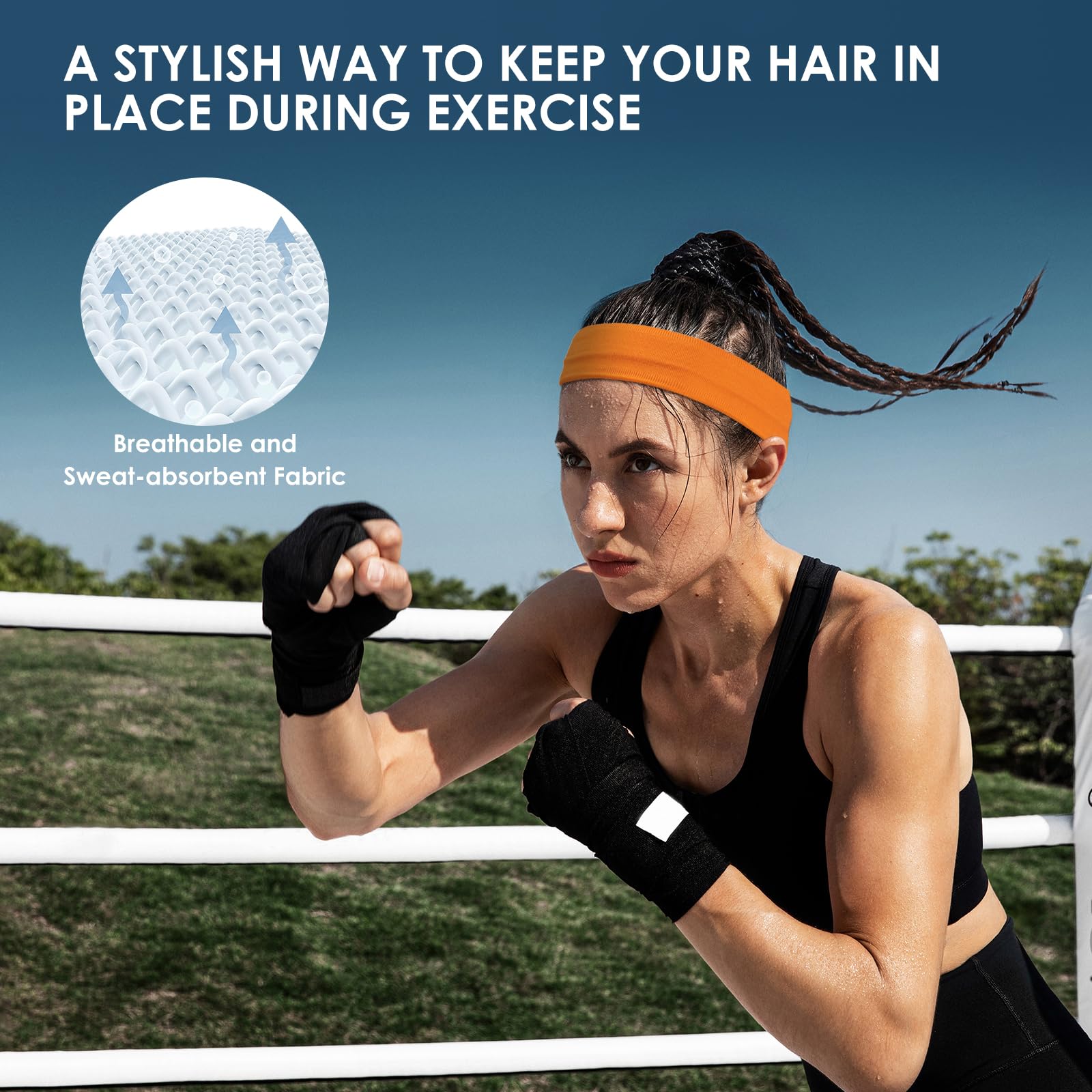 Fasce Sportive Donna - Confezione Da 5, Antiscivolo E Assorbenti, Per Yoga, Palestra E Corsa