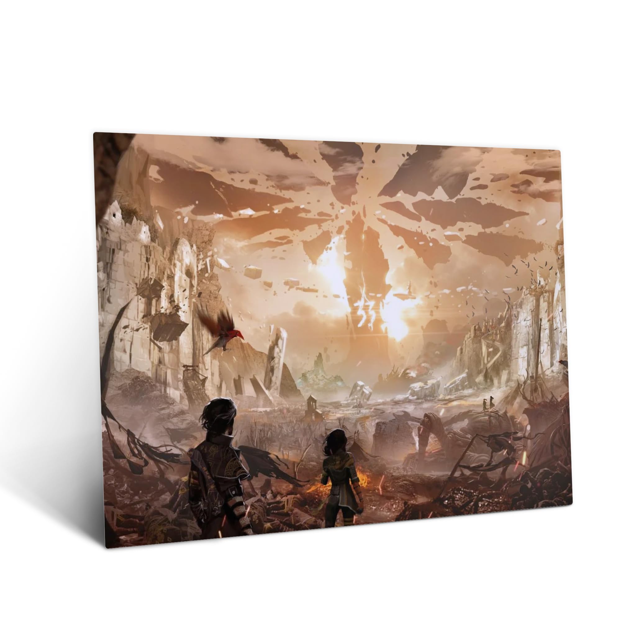 Displate Officiel Clair Obscur: Expedition 33 Poster - Forgotten Battlefield Concept Art - Métallique Fixation Magnétique Licence Officielle Image Affiche de Haute Qualité 45 cm x 32 cm