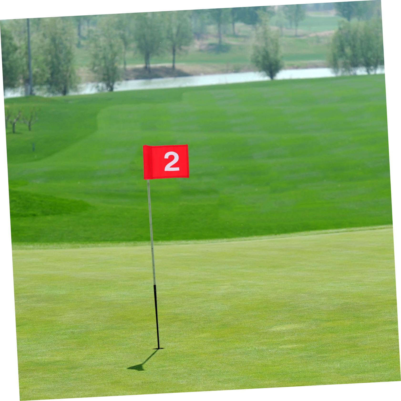 HANABASS Bandiere da Golf da 4 Pezzi in Nylon Rosso Resistenti e Facili da Trasportare per Allenamento Golf Pratico e Miglioramento Precisione Sul Campo