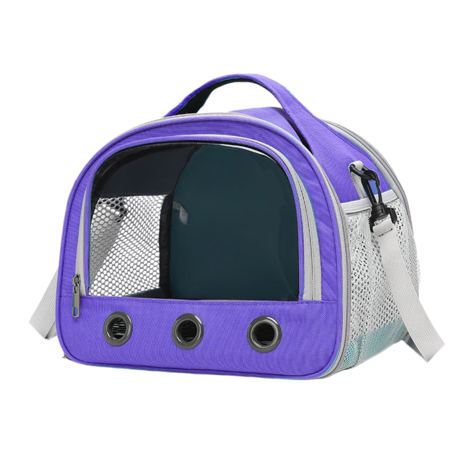 Veslyn Pet Travel Bag Breathable Aviation Carrier For Cats, Dogs, Birds & Rabbits, Foldable Backpack With Thick Cotton Padding-purple-s