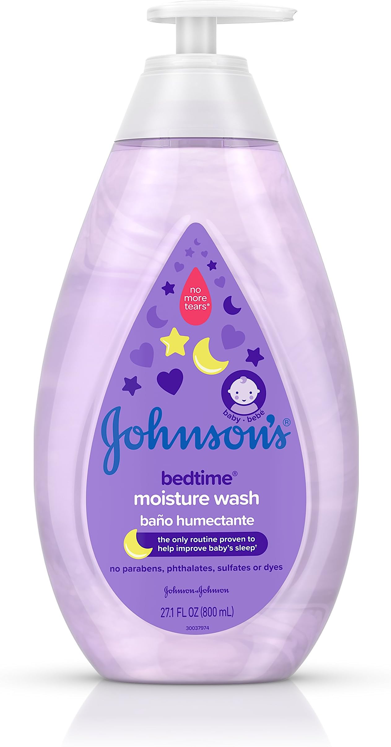 Bedtime Moisture Body Wash, Soothing NaturalCalm Aromas, Nighttime Bath Wash to Help Calm Baby Before Bed, Baby Wash, No added Parabens & Sulfates, Baby Essentials, 27.1 fl. oz