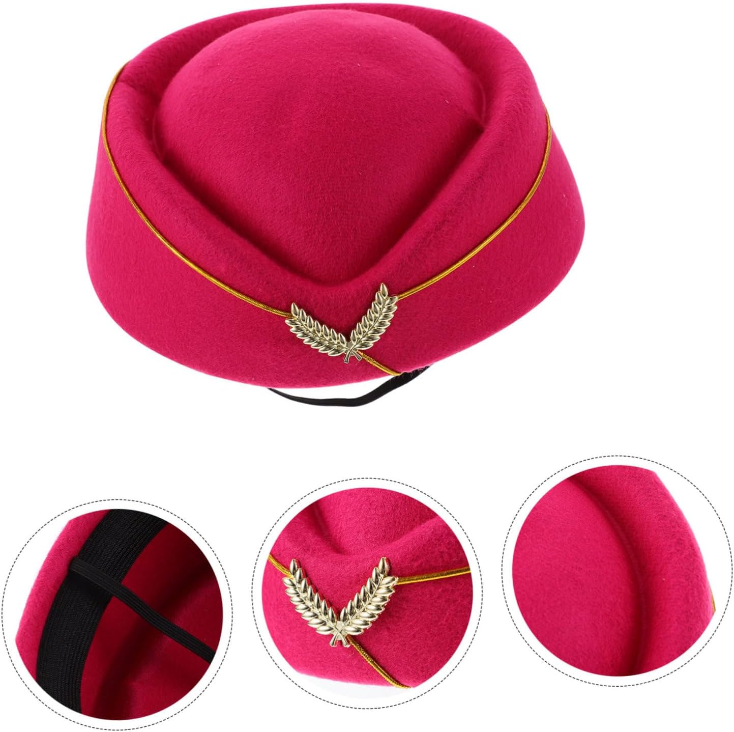 CALLARON Women Beret Hat Air Hostess Cap Pilot Hat Stewardess Costume Accessory Birthday