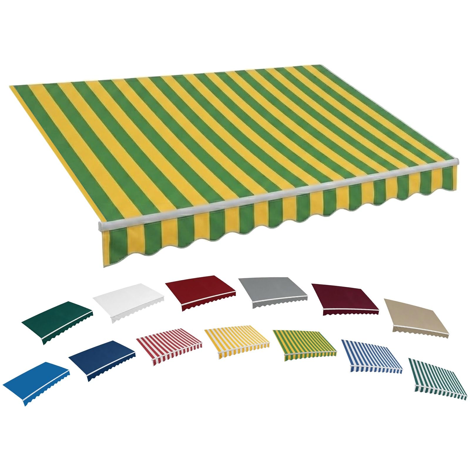 Heavy Duty Waterproof Awning Replacement Fabric for Garden, Fabric Only