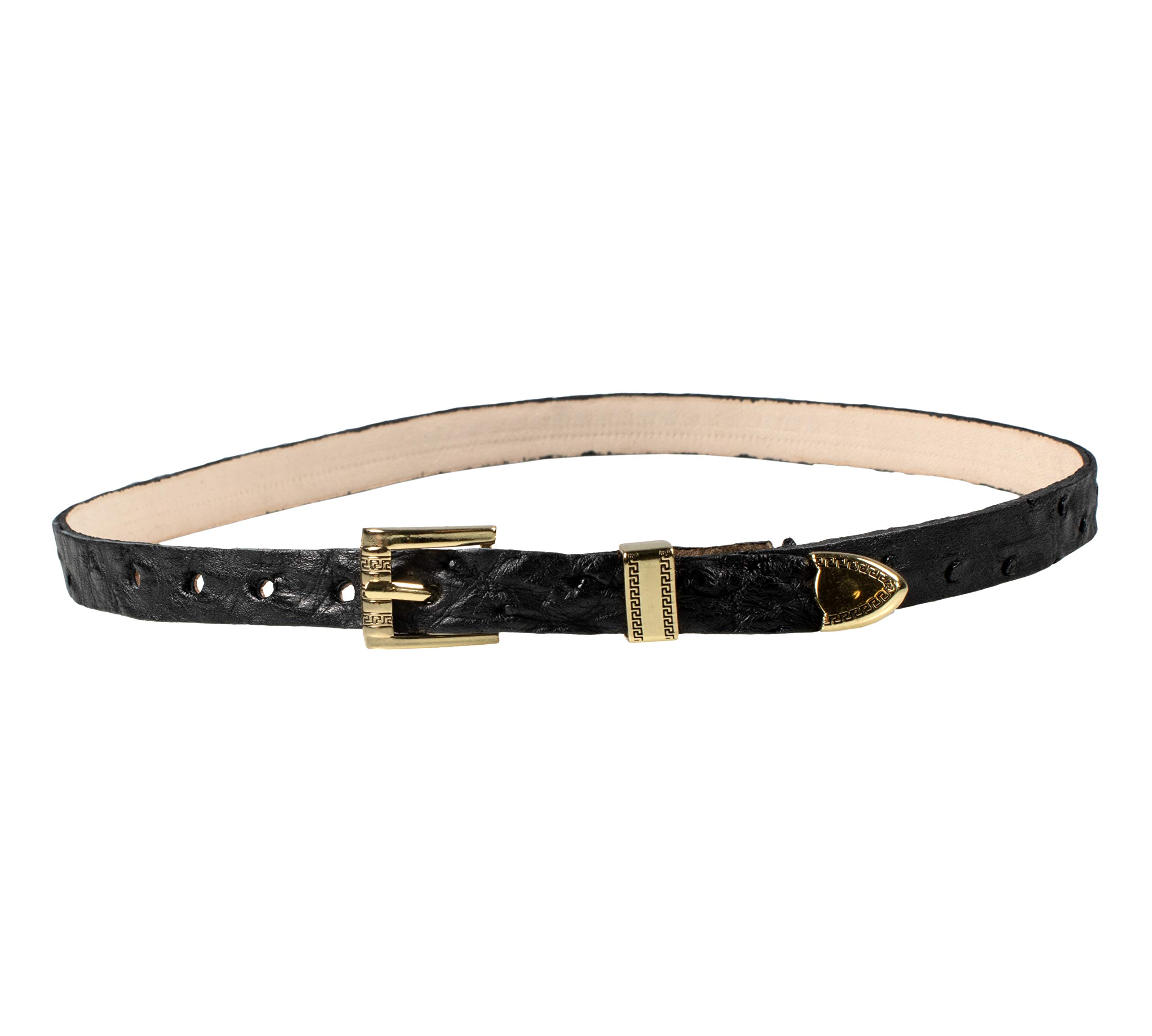 White Diamonds Boots Western Cowboy Hat Band Ostrich Leather Multiple Colors Toquillas para texanas (Black)