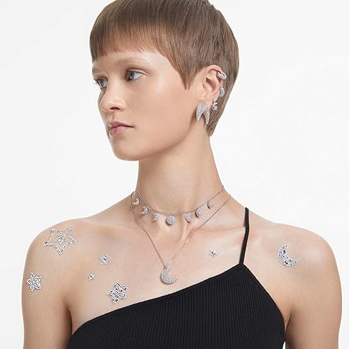 Miniatura 7 de Swarovski Colección de joyas de pendientes de aro con pavé de cristal Dextera