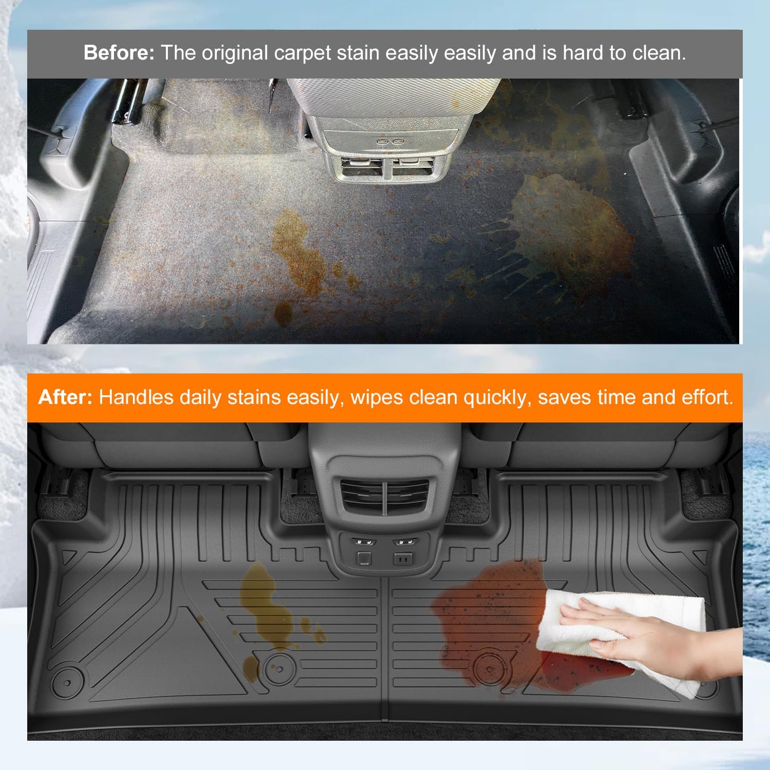 powoq Cargo Mat Floor Mat Compatible with 2025 2026 Chevy Equinox GMC Terrain No EV Backrest Trunk Liner Cargo Liner Replacement for 2025-2026 Chevy Equinox Accessories