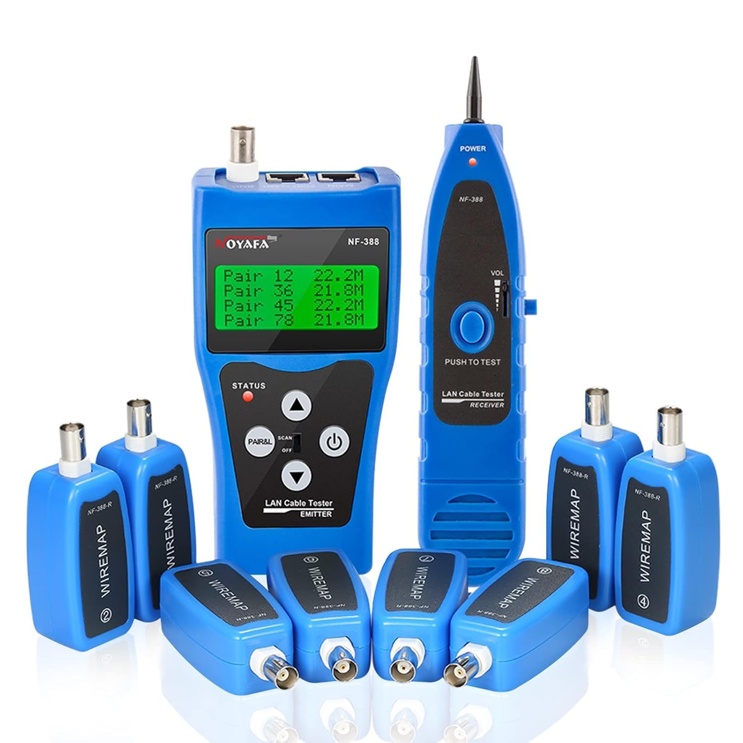 Bequest Cable Tracer, Network Cable Tester Wire Tracker with 8 Far-End Jacks for Test Ethernet LAN Network Cat5 Cat6 Phone Wire Coaxial Cable.-picture-24