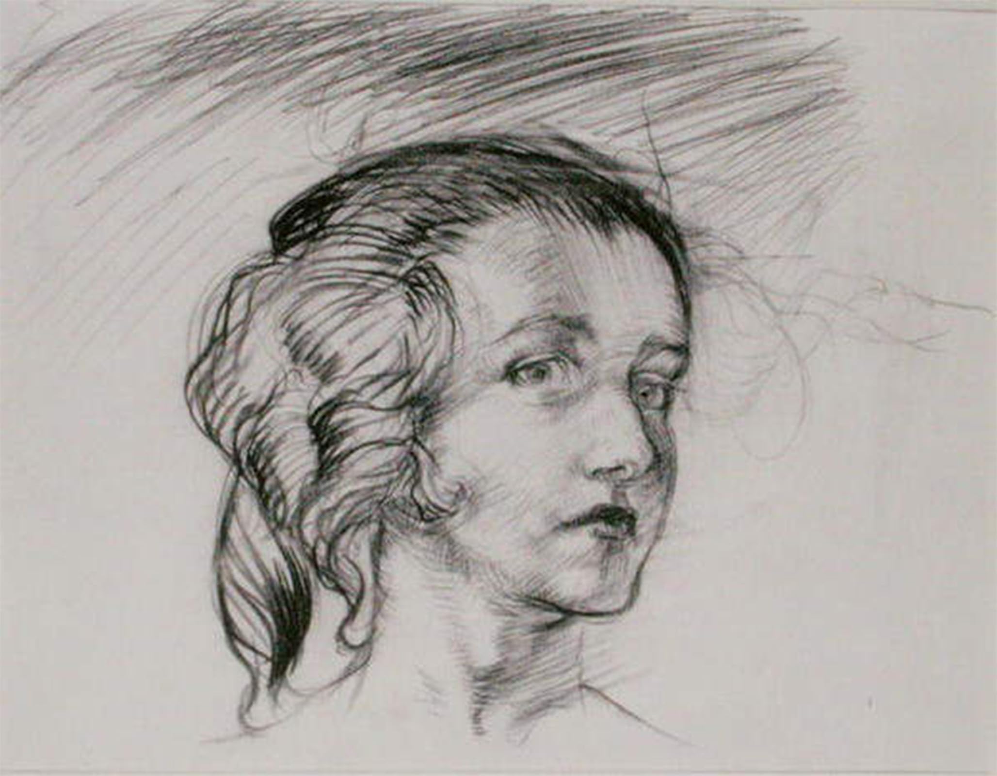 POSTERIIk Famous Modern Artwork Art Mural Girl Head by Arthur Rackham Oil Paintings Pictures for Home Decor 60x90cm