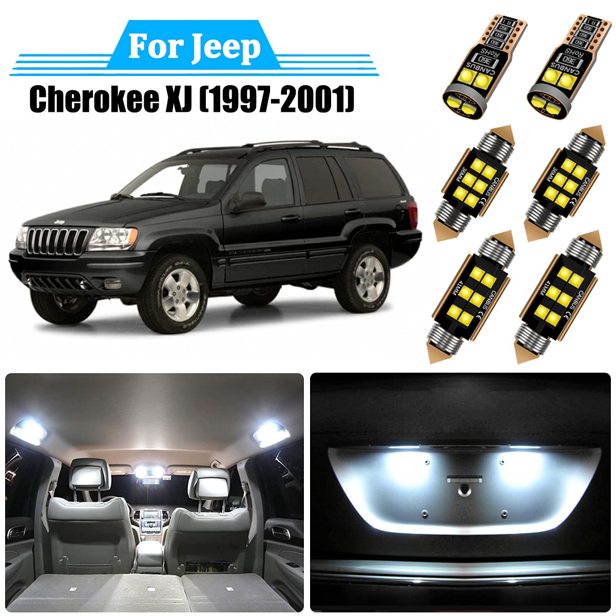 Buy 18 Pieces LED Interior Light Kit for Jeep Cherokee XJ 1997 1998