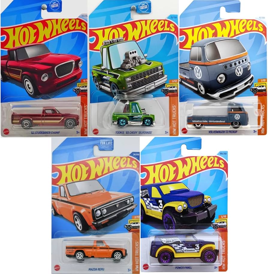 5台セット　ホットウィール　トラックズ 　TRUCKS Amazon.com: Hot Wheels Hot Trucks Die-Cast Cars, 5-Pack, Random