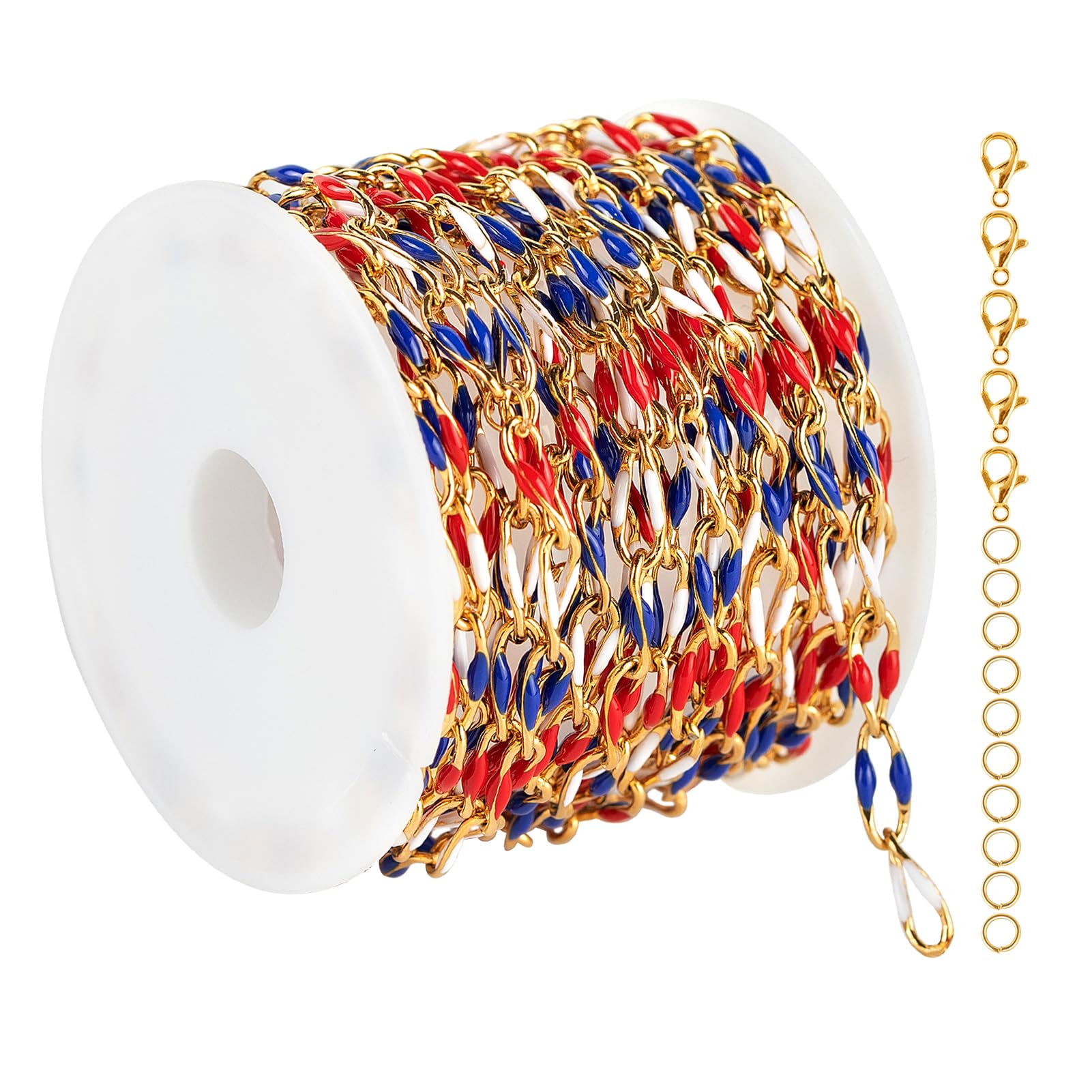 Amazon.com: UMAOKANG 2 Yard Gold Plated Chains for Jewelry Making ...